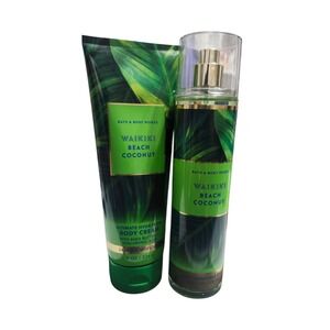 Bath & Body Works Waikiki Beach Coconut Body Cream and Fragrance Mist Set 8oz